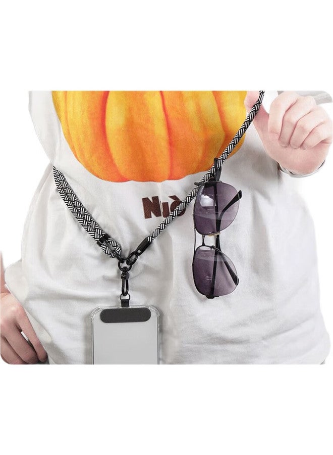 Stiger [Upgraded Thickened Reinforced] Phone Lanyard Keychain Crossbody Wearable Outdoor Durable Neck Strap Shoulder Cross Key Chain Strap [Zebra Black And White] 1.5 Meters - Image 1