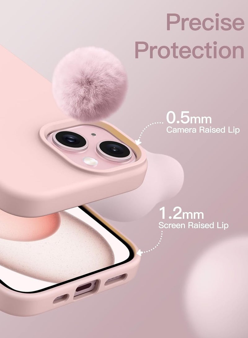 ACLIX Silicone Case Compatible with iPhone 15 6.1 Premium Silicone Full Body Protection pink - Image 3