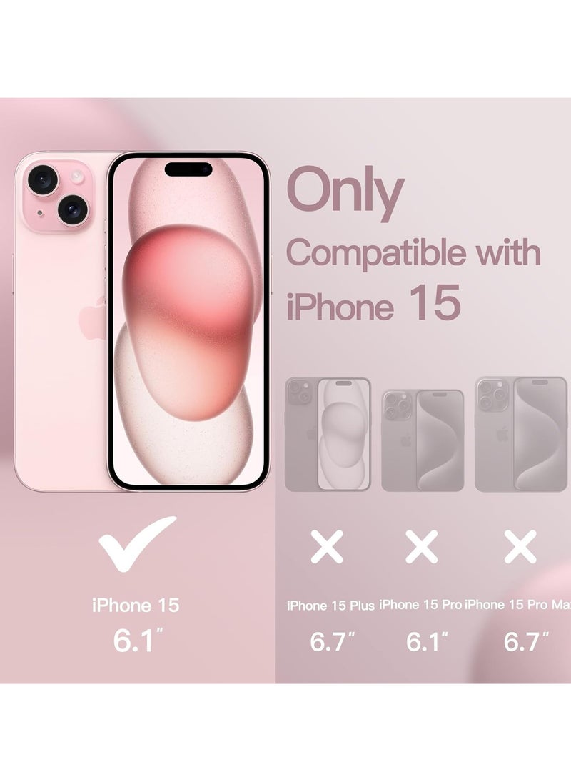 ACLIX Silicone Case Compatible with iPhone 15 6.1 Premium Silicone Full Body Protection pink - Image 5