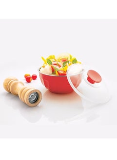 BLACKSTONE Mixing Bowl Outer Plastic With Inner Stainless Steel Mixing Bowl With Lid Assorted Colors  - Image 2