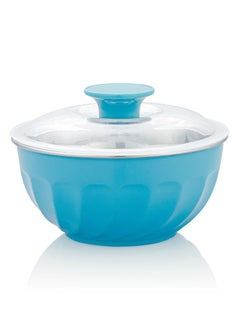 BLACKSTONE Mixing Bowl Outer Plastic With Inner Stainless Steel Mixing Bowl With Lid Assorted Colors  - Image 1
