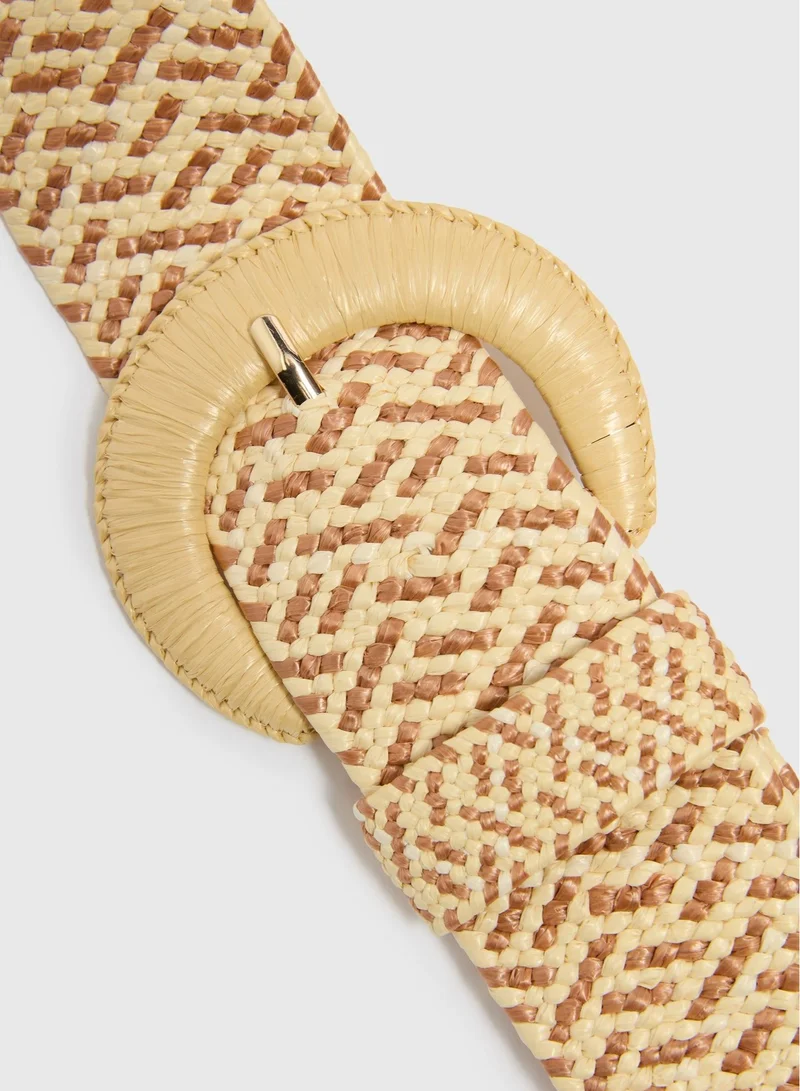 Matalan Natural Raffia Belt