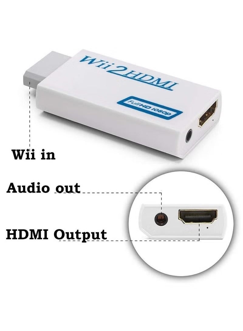 Wii to HDMI Converter Adapter - Upgrade Your Gaming Experience with 720P/1080P HD Output, 3.5mm Audio Video Support - Compatible with Wii Display Modes - For Nintendo Wii Game Accessory - Image 2