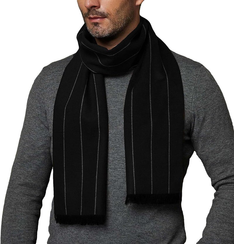 CUDDLE DREAMS Men's Silk Scarves for Winter, 100% Mulberry Silk Brushed, Luxuriously Soft & Warm, Decent Box Packed - Image 1