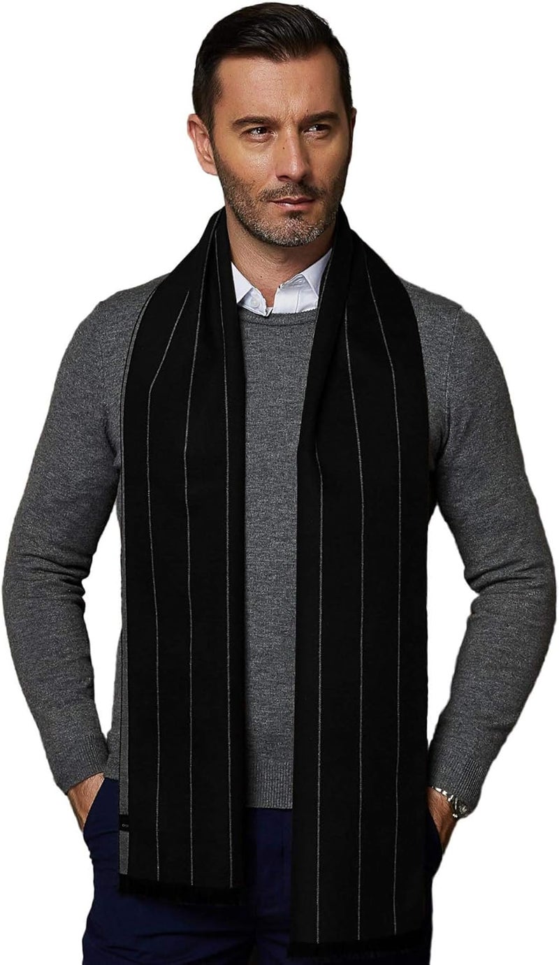 CUDDLE DREAMS Men's Silk Scarves for Winter, 100% Mulberry Silk Brushed, Luxuriously Soft & Warm, Decent Box Packed - Image 2
