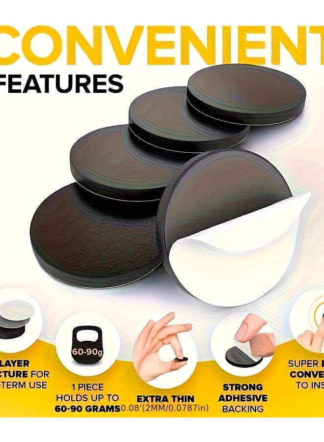 100 Pcs Self Adhesive Round Magnets Flexible Magnetic Stickers For Photos Office Whiteboard - Image 5