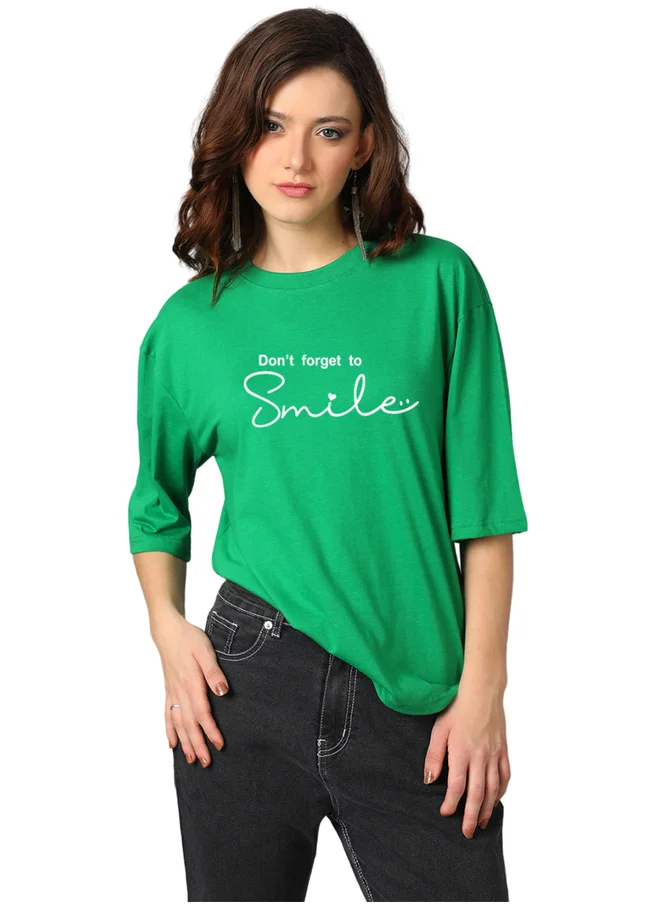 كوتي Slogan Print Short Sleeve Oversized T-Shirt