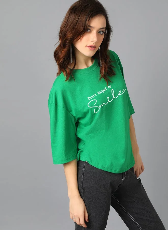 Kotty Slogan Print Short Sleeve Oversized T-Shirt