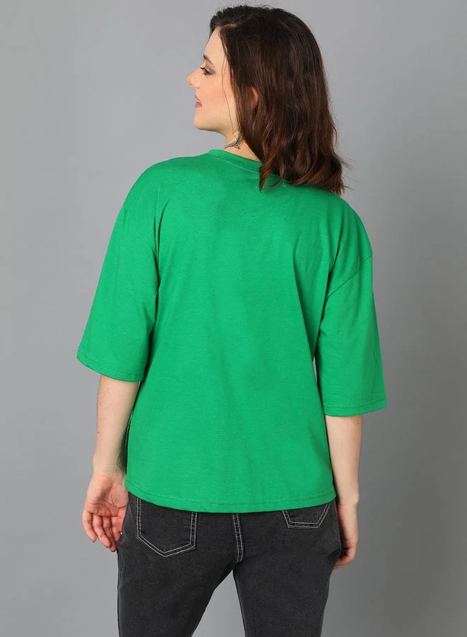 Kotty Slogan Print Short Sleeve Oversized T-Shirt