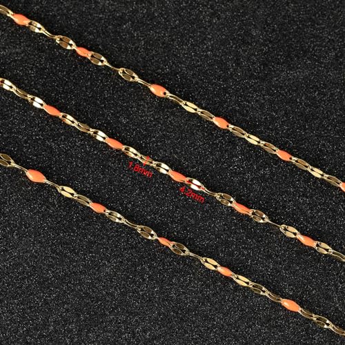 UMAOKANG 5 Meters Bulk Chain for Jewelry Making - Gold Plated Stainless Steel DIY Jewelry Supplies Findings - Image 3