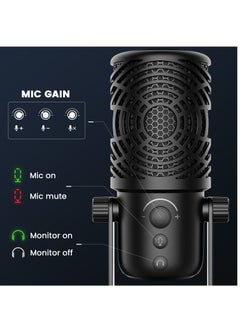 OneOdio FM1 USB Condenser Microphone Professional Studio DJ Recording Streaming Mic With Pop Filter For PC Laptop Gaming Youtube  - Image 4