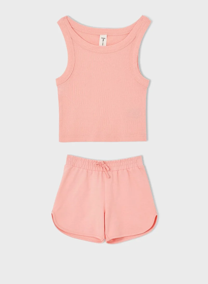 DeFacto Kids Essential Vest and Shorts Set