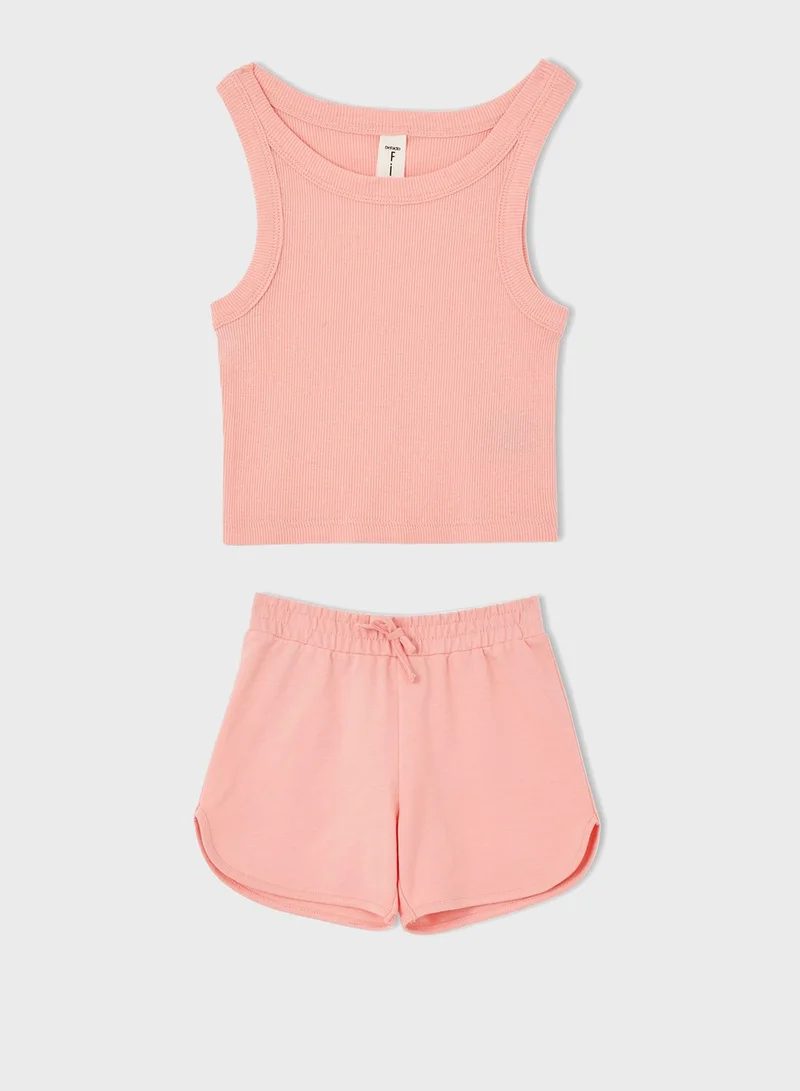 DeFacto Kids Essential Vest and Shorts Set