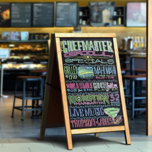 Chef-Master 90032 Waterproof Markers | 5 Different Vibrant Colors | Safe for Use on Outdoor Menu Signs | Smudge-proof & Rainproof Marker Pens | Easily Cleans with a Damp Cloth - Image 2