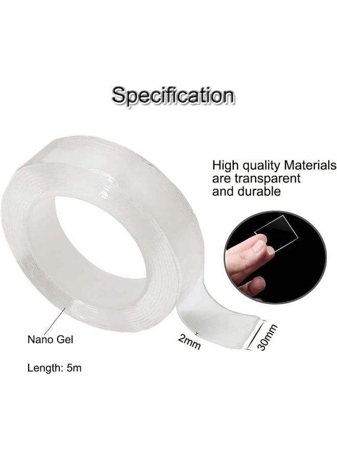 Reusable Double-Sided Mounting Tape - 5m, Transparent - Image 2