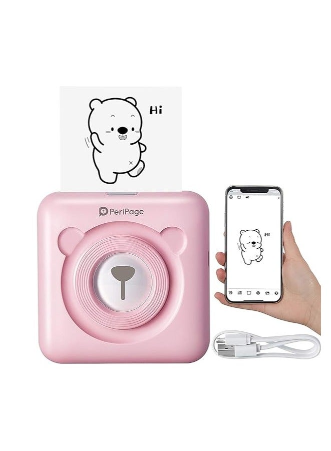 بيري بيدج بيريبيج طابعة صور للجيب، طابعات حرارية صغيرة HD تعمل بالبلوتوث للهاتف، طابعة ملصقات ايصالات محمولة متوافقة مع اندرويد/iOS/ويندوز، هدية للاطفال والبنات - Image 1