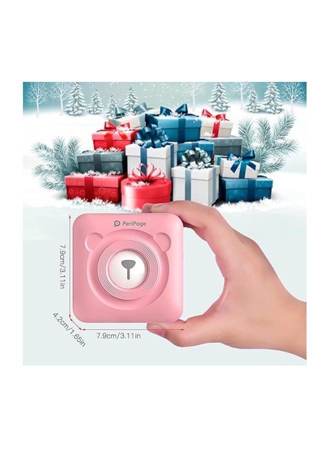 بيري بيدج بيريبيج طابعة صور للجيب، طابعات حرارية صغيرة HD تعمل بالبلوتوث للهاتف، طابعة ملصقات ايصالات محمولة متوافقة مع اندرويد/iOS/ويندوز، هدية للاطفال والبنات - Image 2