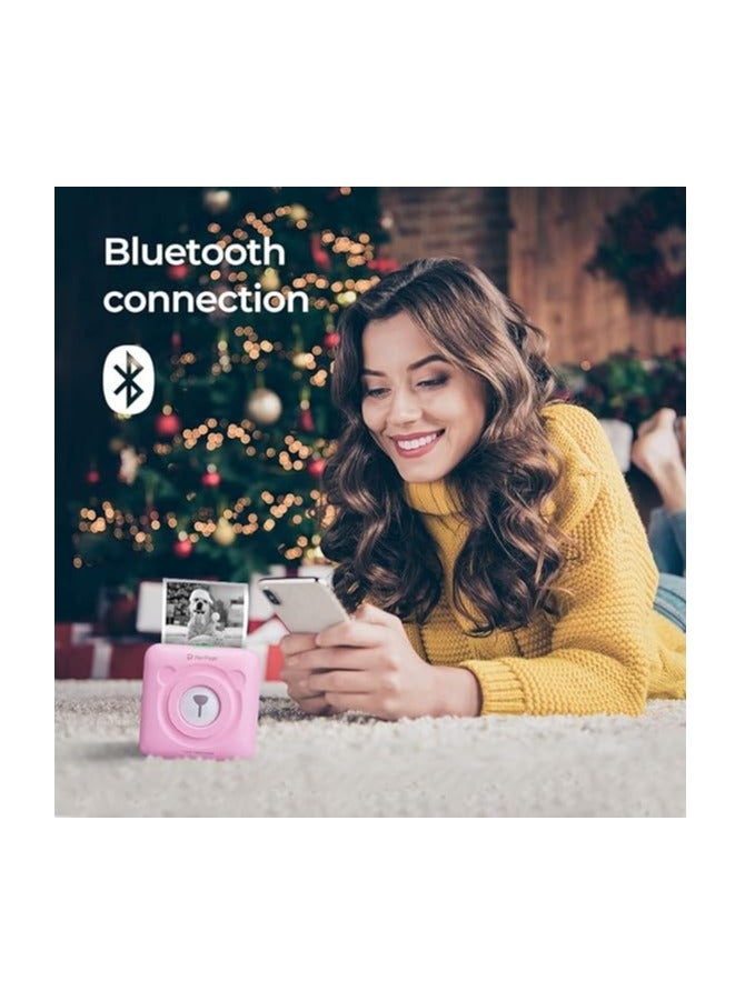 بيري بيدج بيريبيج طابعة صور للجيب، طابعات حرارية صغيرة HD تعمل بالبلوتوث للهاتف، طابعة ملصقات ايصالات محمولة متوافقة مع اندرويد/iOS/ويندوز، هدية للاطفال والبنات - Image 4