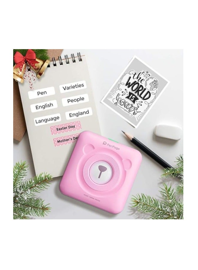 بيري بيدج بيريبيج طابعة صور للجيب، طابعات حرارية صغيرة HD تعمل بالبلوتوث للهاتف، طابعة ملصقات ايصالات محمولة متوافقة مع اندرويد/iOS/ويندوز، هدية للاطفال والبنات - Image 5