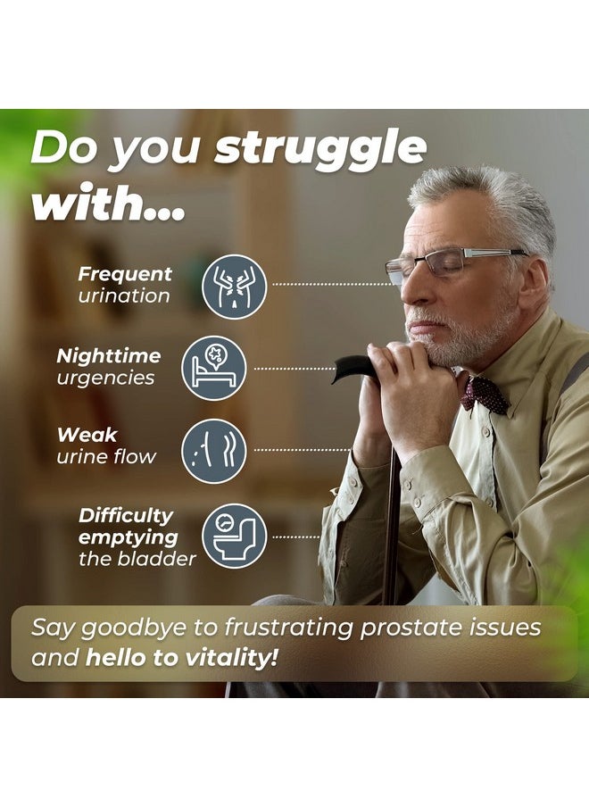 PureHealth Research - Prostate Supplements For Men Fast Relief From Dribbling Urgency And Performance Issues Prostate Health Supplement With Pygeum Saw Palmetto Lycopene And Selenium 1 Bottle - Image 1