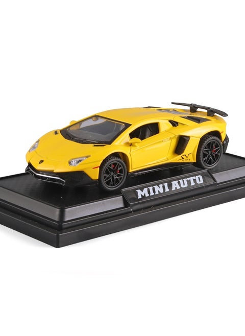 Alloy Collectible Lambo Toy Car Model Pull Back Die-Cast Vehicle with Lights and Sound