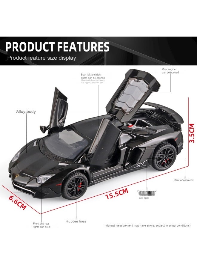 LAMBORGHINI Alloy Collectible Lambo Toy Car Model Pull Back Die-Cast Vehicle with Lights and Sound  - Image 4