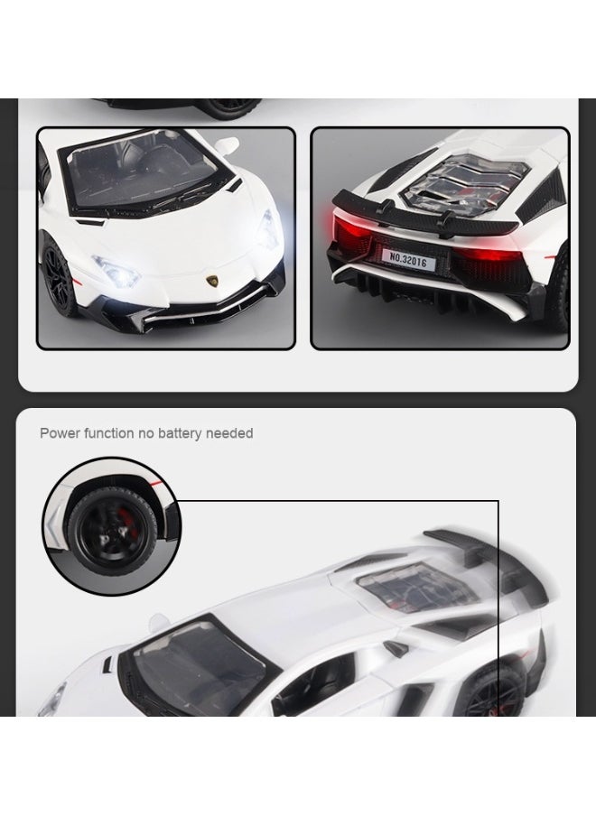 LAMBORGHINI - Alloy Collectible Lambo Toy Car Model Pull Back Die-Cast Vehicle with Lights and Sound - Image 1
