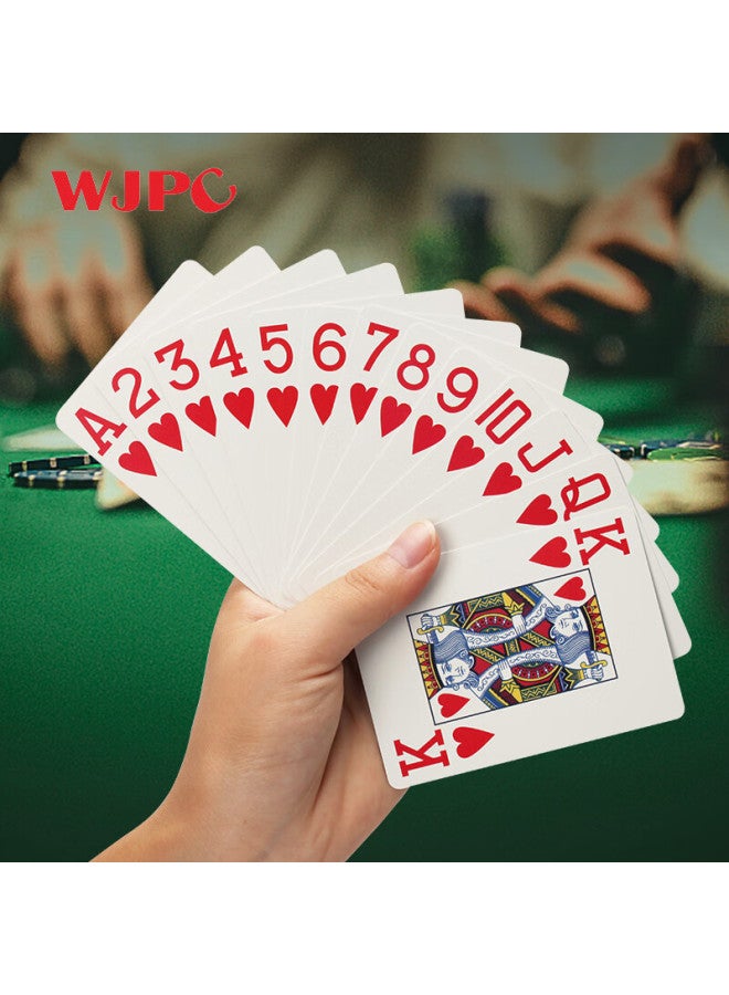 Wangjing Poker Wangjing Poker Texas Hold'em Cards, Extra Large Corner Code Plastic Playing Cards, Thickened Wear-resistant Durable Waterproof Playing Cards, Pvc Washable  - Image 1