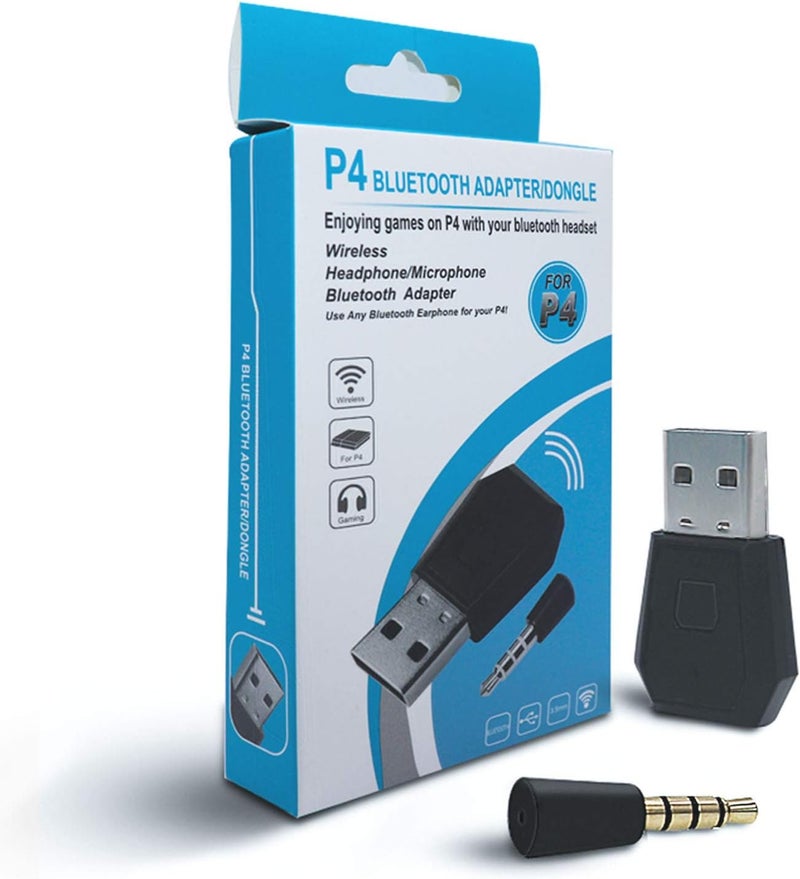 RALAN Bluetooth Dongle Adapter for PS4, Wireless Mini Microphone USB 4.0 Audio Adapter Receiver Compatible with PS4 PlayStation Support A2DP HFP HSP - Image 1