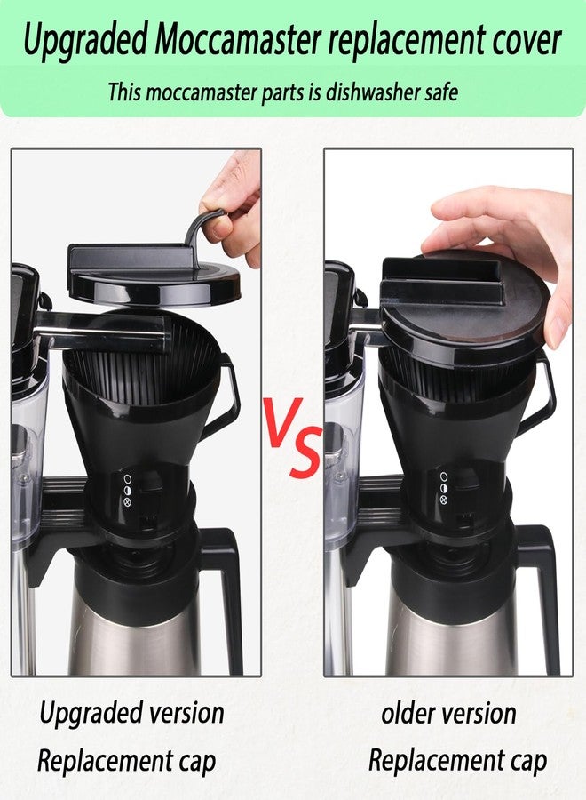 ziHenryDa 2 Pieces Brew Basket Lid for Technivorm Moccamaster 13114, Compatible with Moccamaster coffee machine brew baskets (Plastic, Black) - Image 4