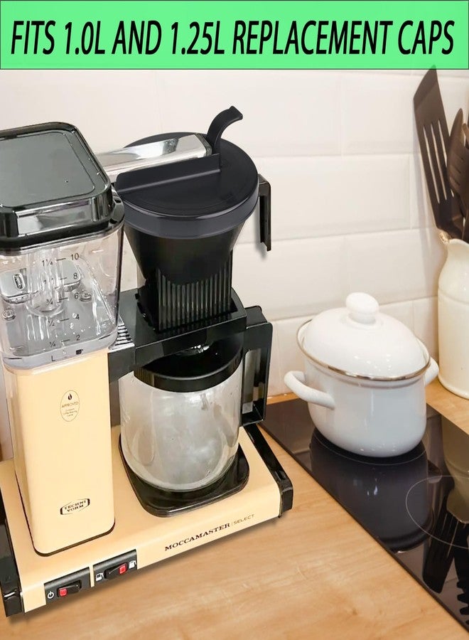 ziHenryDa 2 Pieces Brew Basket Lid for Technivorm Moccamaster 13114, Compatible with Moccamaster coffee machine brew baskets (Plastic, Black) - Image 5