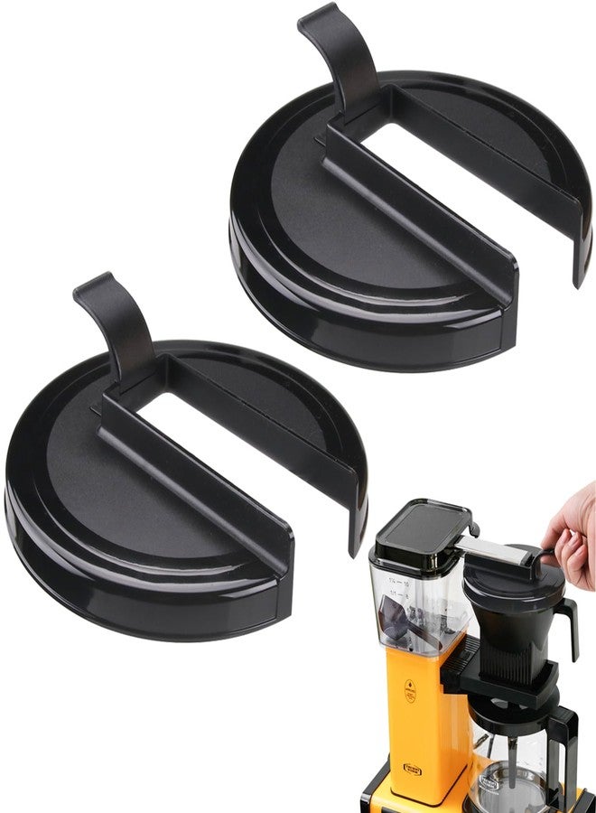 ziHenryDa 2 Pieces Brew Basket Lid for Technivorm Moccamaster 13114, Compatible with Moccamaster coffee machine brew baskets (Plastic, Black) - Image 1