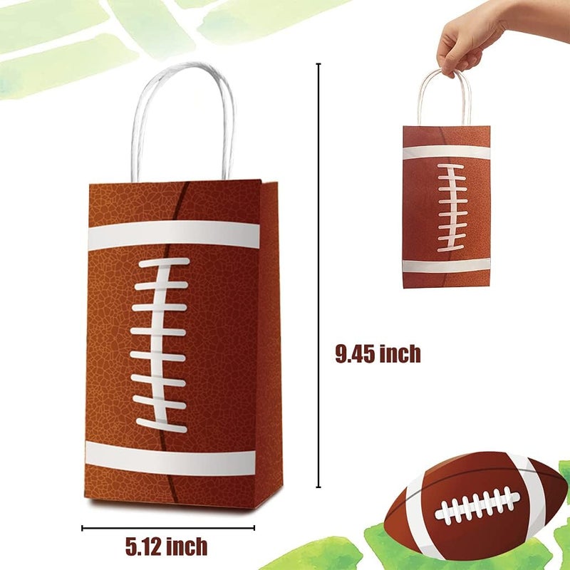 Weesdsio 24 Pack Football Goodie Bags with Handle Football Gift Bags Football Bag for Birthday Party Decorations - Image 2