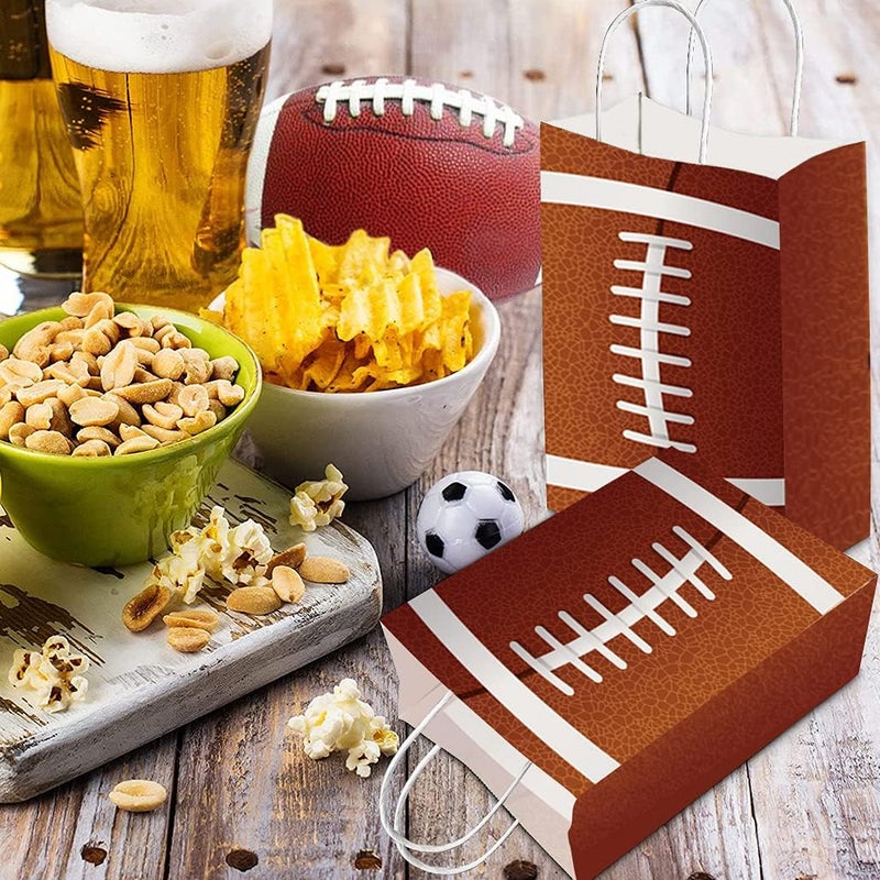 Weesdsio 24 Pack Football Goodie Bags with Handle Football Gift Bags Football Bag for Birthday Party Decorations - Image 3