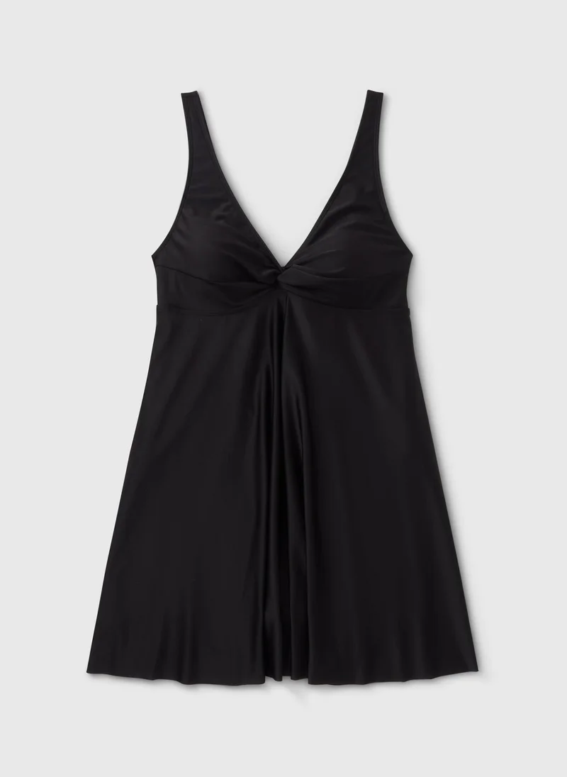 ماتلان فستان سباحة أسود مشكل للجسم