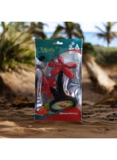 CRYSTAL Car air freshener in the shape of a palm tree, with a strawberry scent, with a hanging holder - 