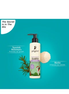 PILGRIM Pilgrim Spanish Rosemary and Biotin Anti Hairfall Shampoo for Reducing Hair Loss and Breakage Upto 95% stronger hairs Suitable for all hair types For Men and Women 200ml  - Image 3