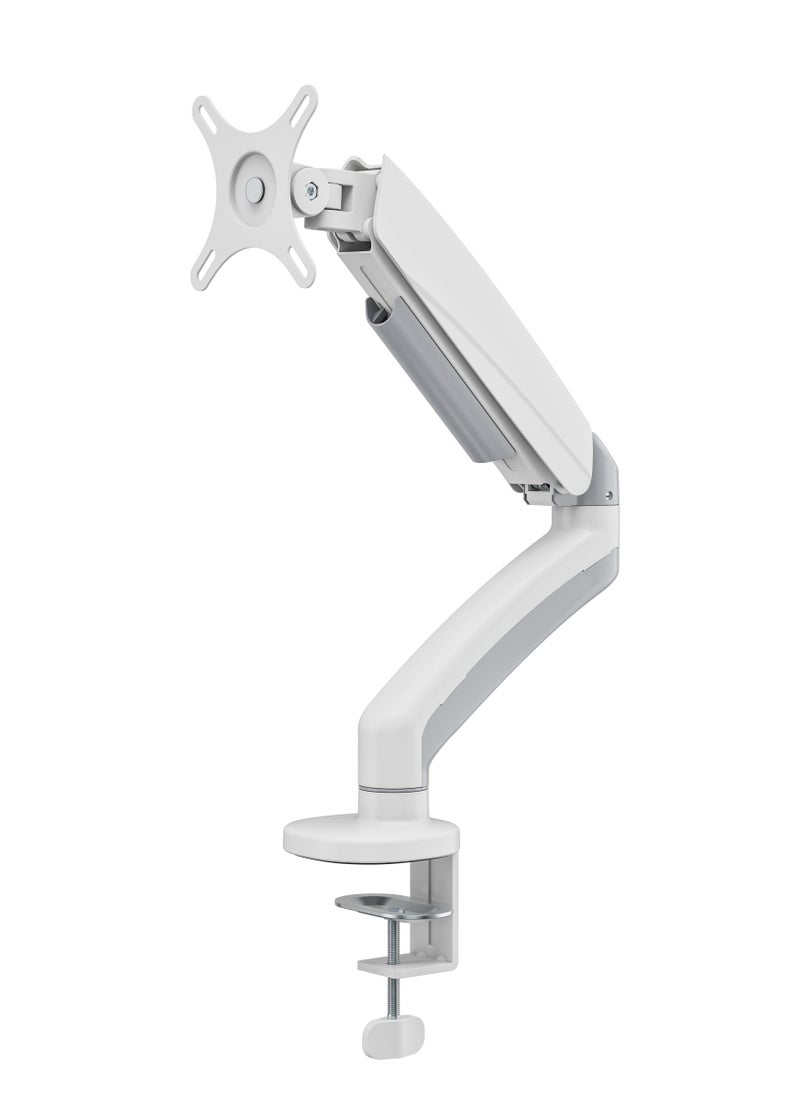 INFINIARC Single Screen Mechanical Spring Monitor Arm Fits 17"-32" Monitors, Curved Monitor Support, 2 to 9kg Weight Capacity, 450mm Extension, 180° Rotation,Tilt, Swivel, Cable Management – White  - Image 5