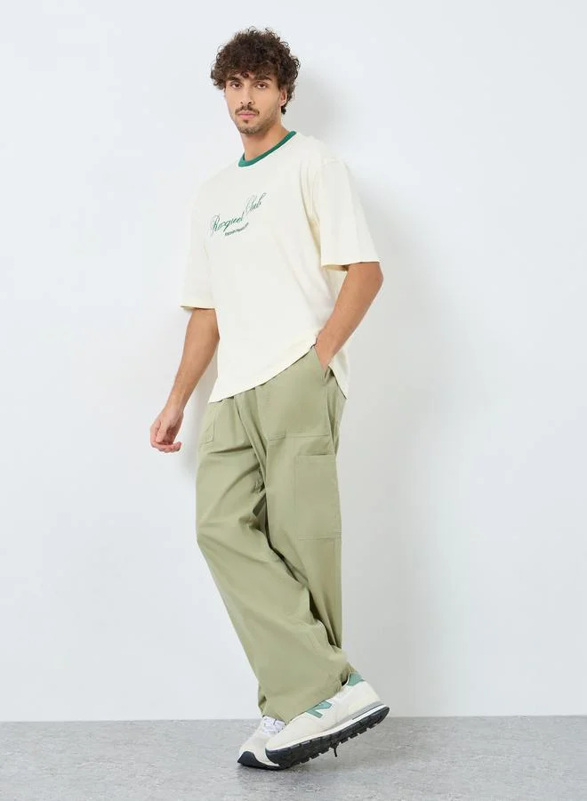 Styli Styli Oversized Fit Round Neck Printed T-shirt