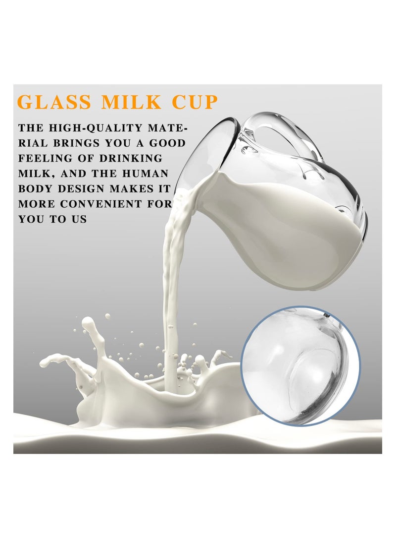 Excefore 4 Pcs Glass Creamer Cups, Small Pitcher Use for Milk Coffee, Mini Glass Pitcher with Handle, Classic Espresso Coffee Pot for Milk Coffee Tea Syrup - Image 4