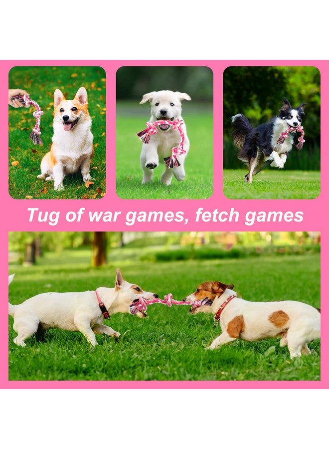 فيفاينج ألعاب حبل للكلاب، ألعاب حبل مضغ متينة من القطن المضفر للحيوانات الأليفة لتنظيف أسنان الكلاب والقطط والجراء - Image 4