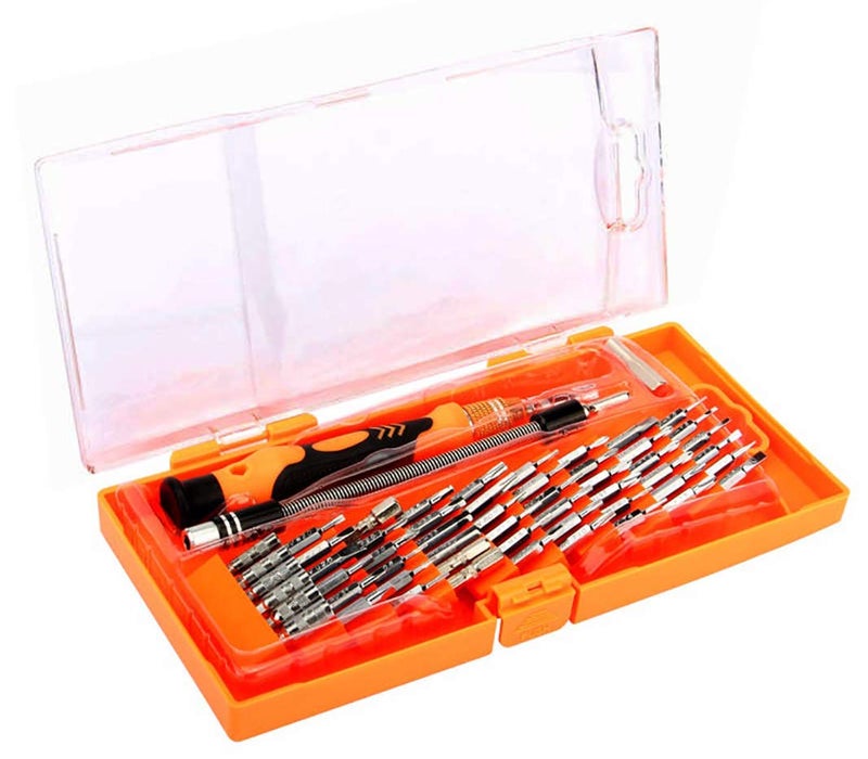 JAKEMY 58 IN 1 Professional hardware tool screwdriver set kit Tool Set with 1 Nonslip Ergonomic Handle 1 Extension Bar 1 Flexible Extension Bar 1 Connector and 54 CRV Material Bits JM8125 - Image 1