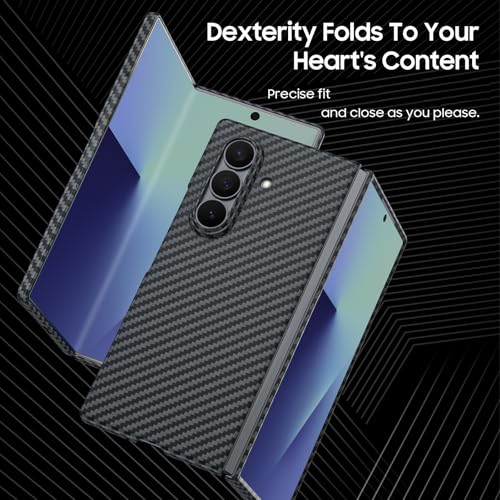 Midkart Ultimate Thin Case Compatible with Samsung Galaxy Z Fold 7 Matte Carbon Fiber Cover 1500D Sturdy Durable Aramid Super Light at 0.6mm No-Case Feeling, Black - Image 4