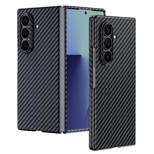 Midkart Ultimate Thin Case Compatible with Samsung Galaxy Z Fold 7 Matte Carbon Fiber Cover 1500D Sturdy Durable Aramid Super Light at 0.6mm No-Case Feeling, Black - Image 1