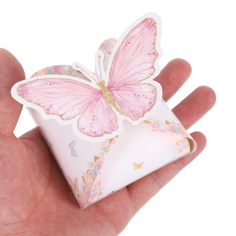 48pcs Party Favor Boxes: Butterfly-Themed Paper Candy Boxes For Birthday Parties Weddings And Festivals - Favor Case For Chocolates Treats And Sweets - Image 2