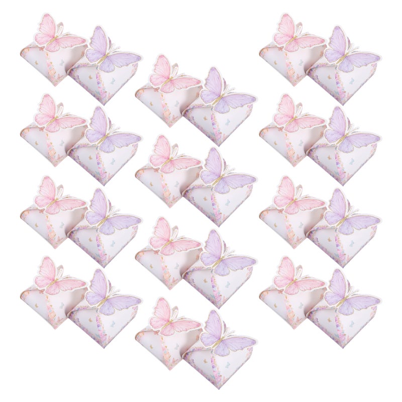 48pcs Party Favor Boxes: Butterfly-Themed Paper Candy Boxes For Birthday Parties Weddings And Festivals - Favor Case For Chocolates Treats And Sweets - Image 5