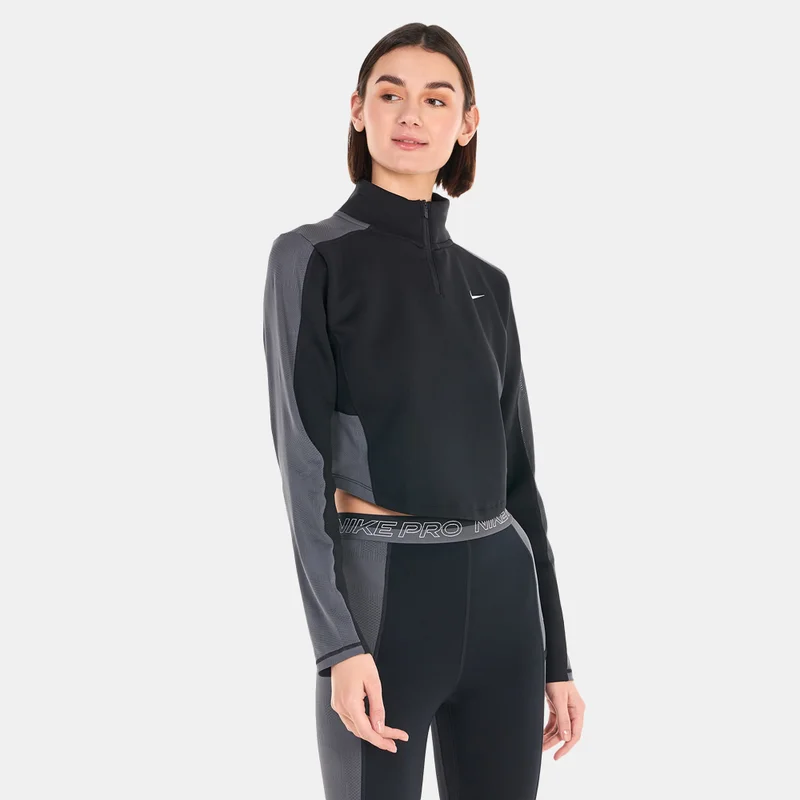 Nike Women's Dri-FIT Long-Sleeve 1/4-Zip Training T-Shirt