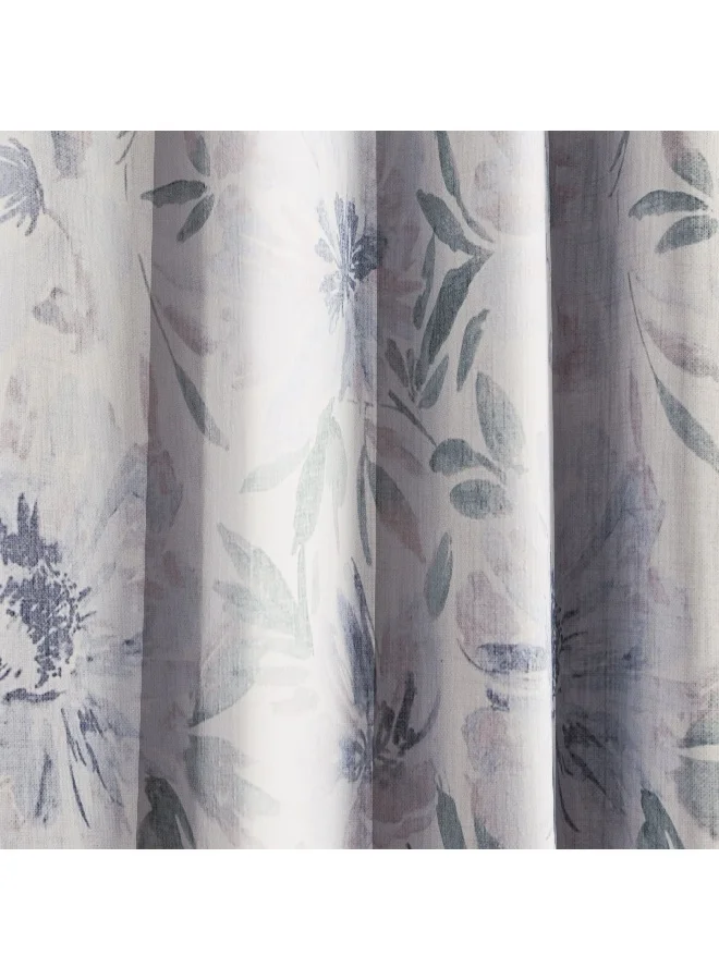 Home Box Clive 2-Piece Printed Sheer Rod Pocket Curtain Set 140 x 240 cm
