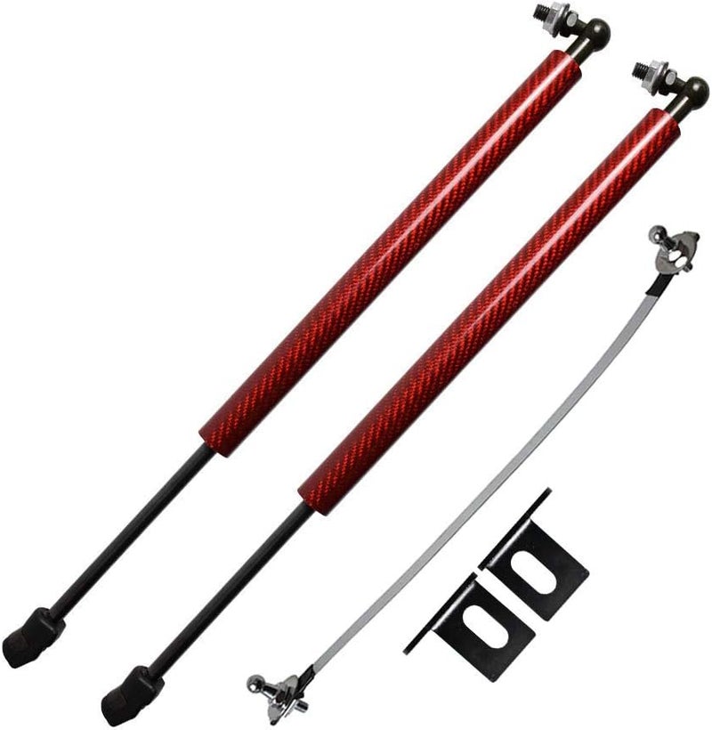 TSUBASA Lift Supports for Mazda 6 Atenza 2012-2020 Front Bonnet Hood Carbon Fiber Gas Charged Shock Dampers (2 PCS) - Red - Image 5