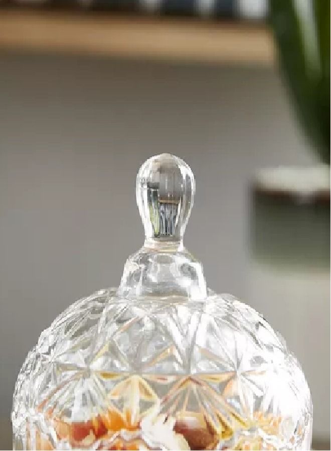 هوم بوكس وعاء حلوى بتصميم كريستالي مزود بغطاء شفاف 10.5سم - Image 3